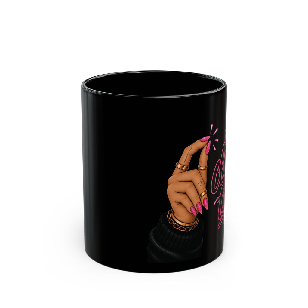 Black Ceramic Mug (11oz & 15oz) — Bold Gift for Coffee Lovers