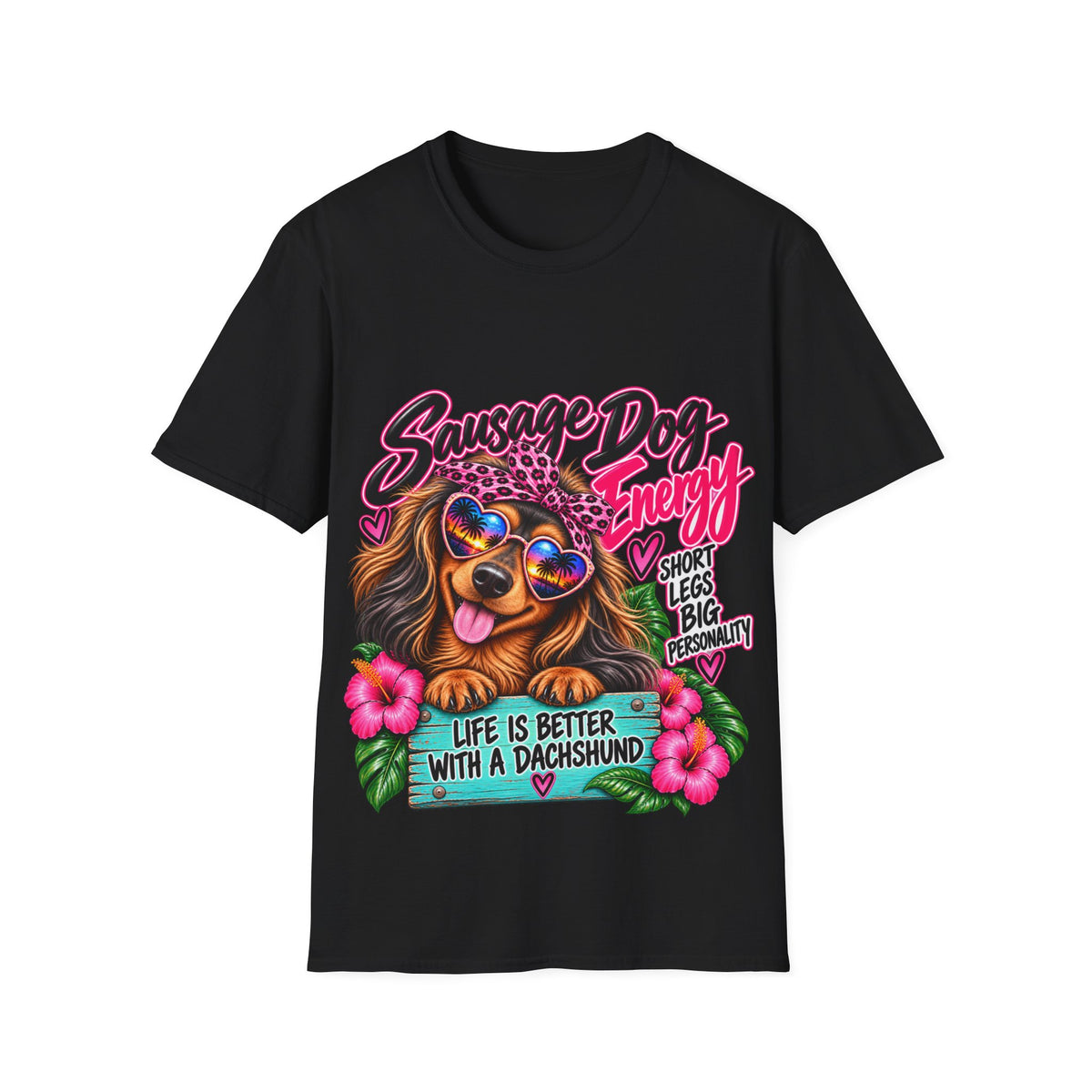 Sausage Dog Energy — Dachshund Graphic Tee