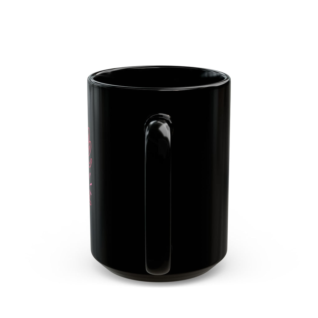 Black Ceramic Mug (11oz & 15oz) — Bold Gift for Coffee Lovers