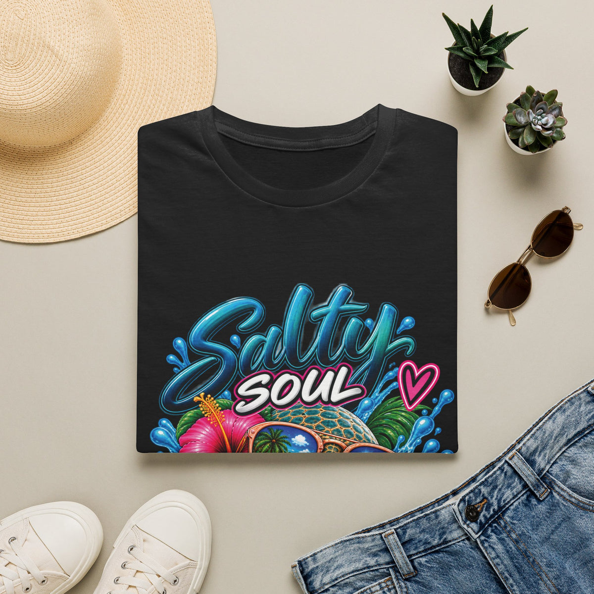 Salty Soul — Tropical Turtle Beach Tee