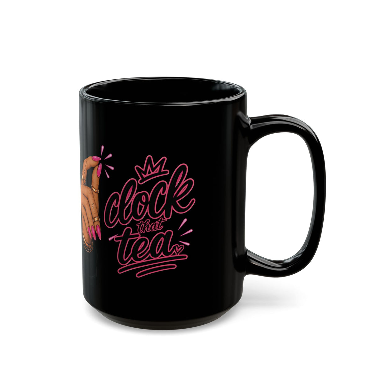 Black Ceramic Mug (11oz & 15oz) — Bold Gift for Coffee Lovers