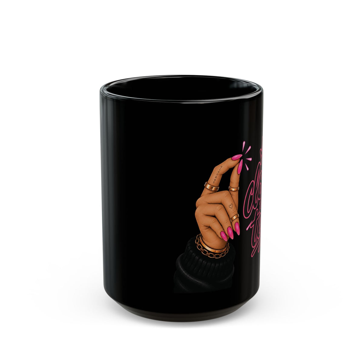 Black Ceramic Mug (11oz & 15oz) — Bold Gift for Coffee Lovers