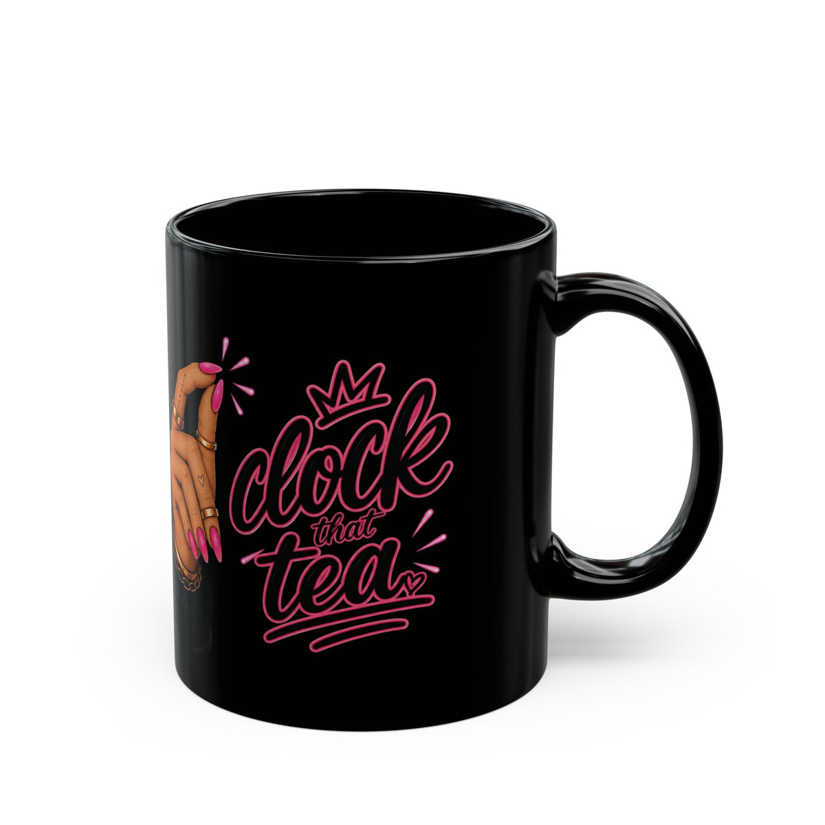 Black Ceramic Mug (11oz & 15oz) — Bold Gift for Coffee Lovers