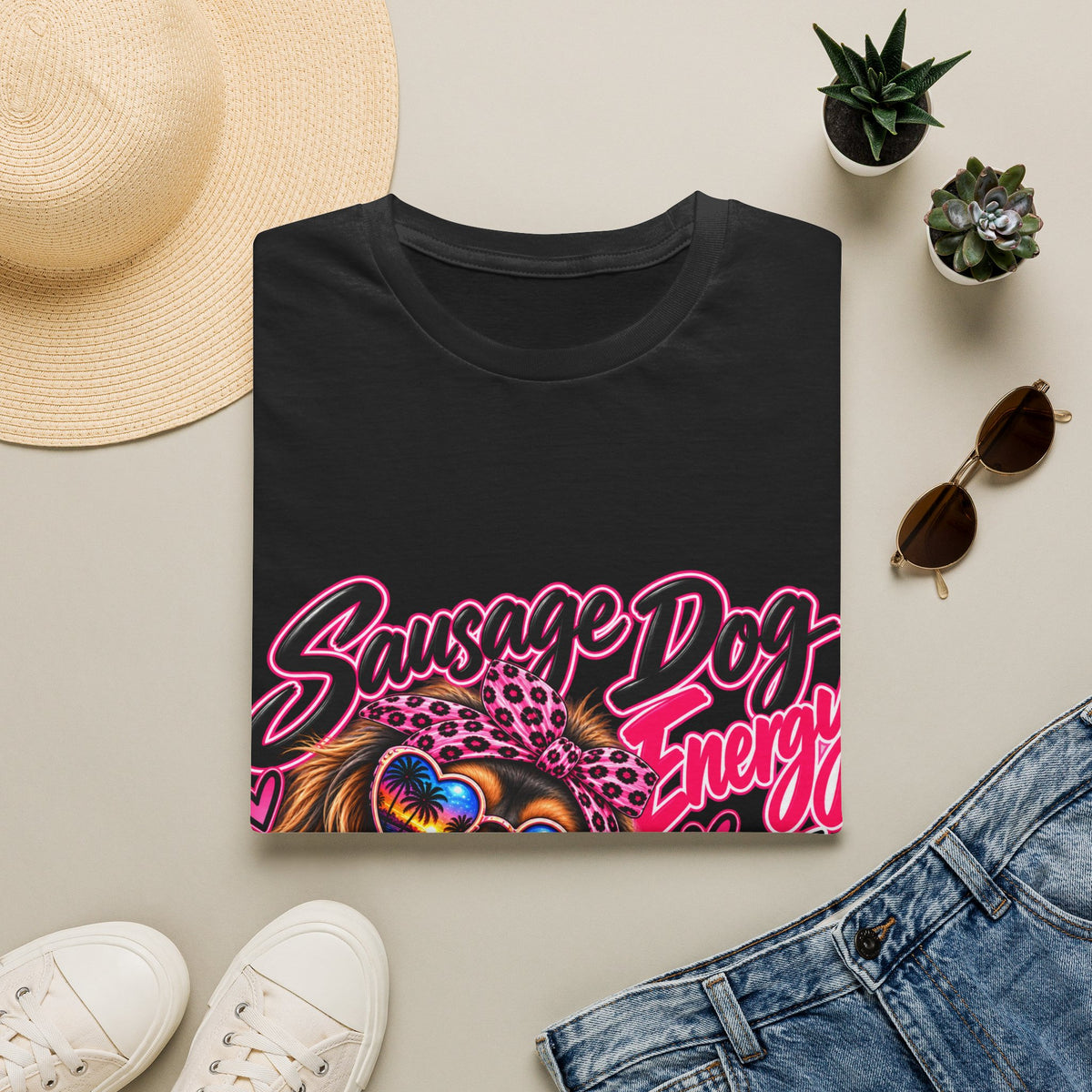 Sausage Dog Energy — Dachshund Graphic Tee