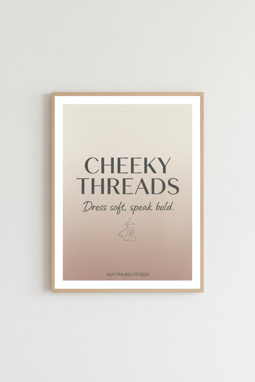 Aesthetic fashion wall art print by Cheeky Threads