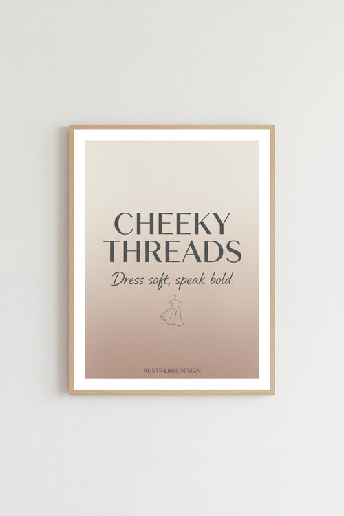 Aesthetic fashion wall art print by Cheeky Threads